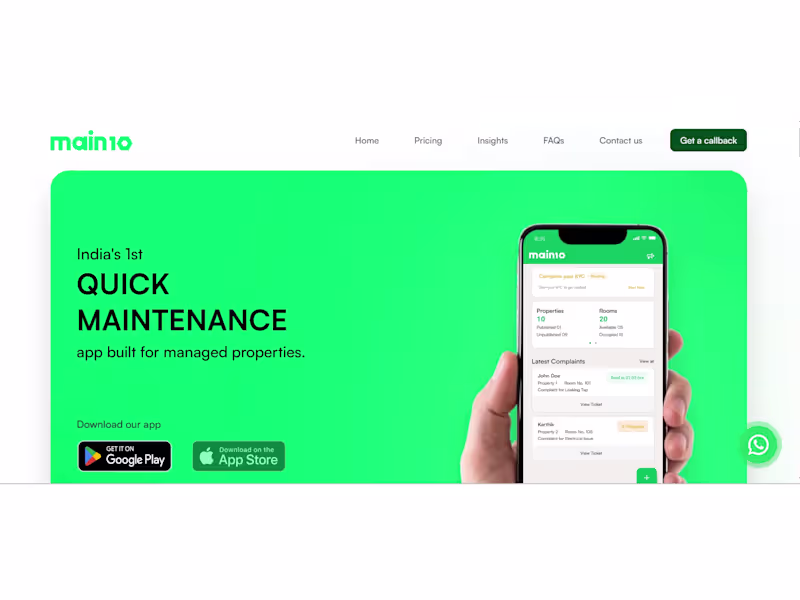Cover image for Main10 — Property Maintenance Platform