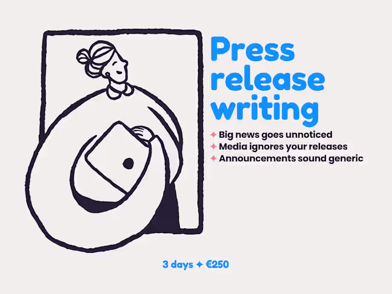 Cover image for Press release writing