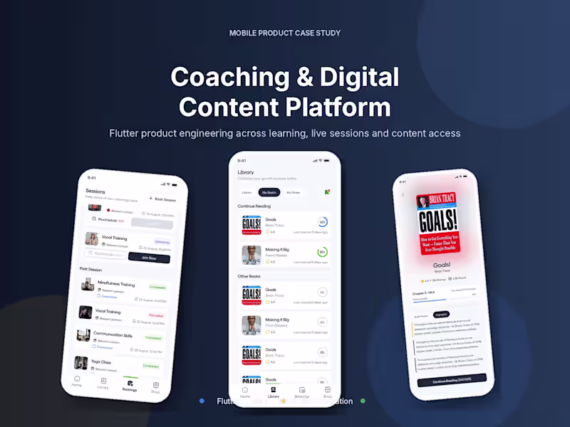 Cover image for Building a Coaching & Digital Content Platform in Flutter