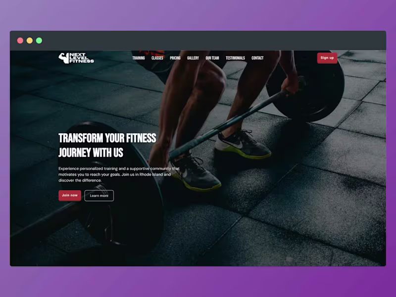 Cover image for Gym Website Concept