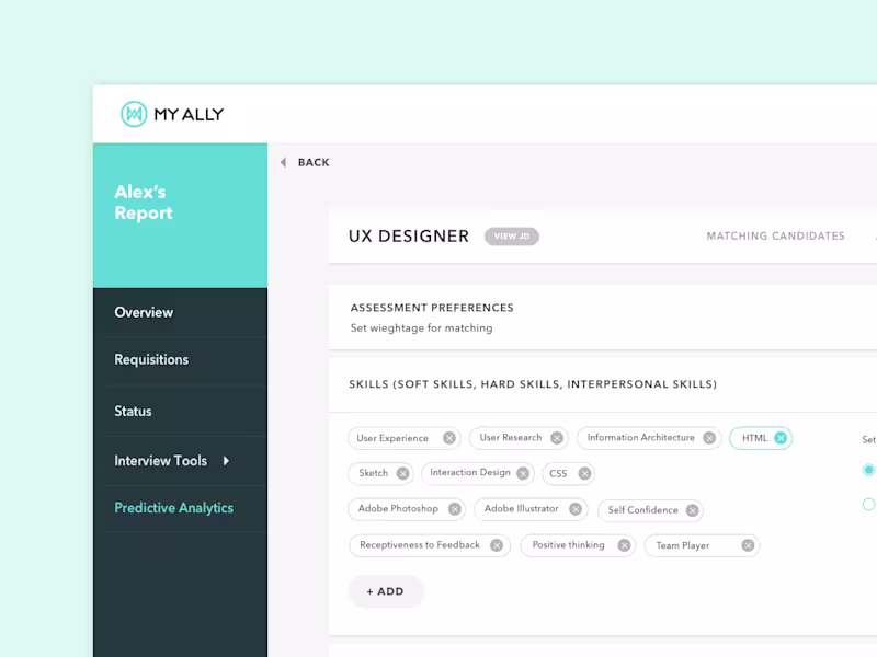 Cover image for AI Based hiring recommendations - SaaS - Enterprise UX