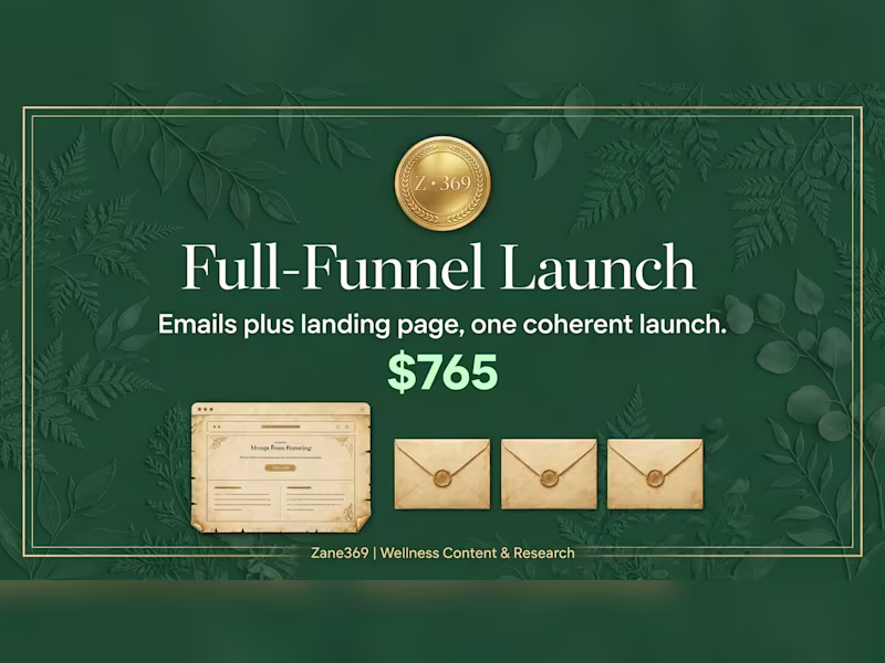 Cover image for Full-Funnel Launch: emails plus landing page
