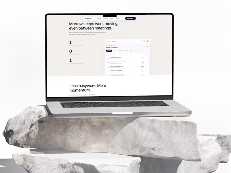 Cover image for Morrow Labs: Framer template for AI and SaaS startups