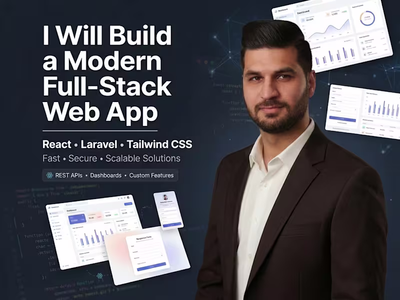 Cover image for I will create a full stack web application