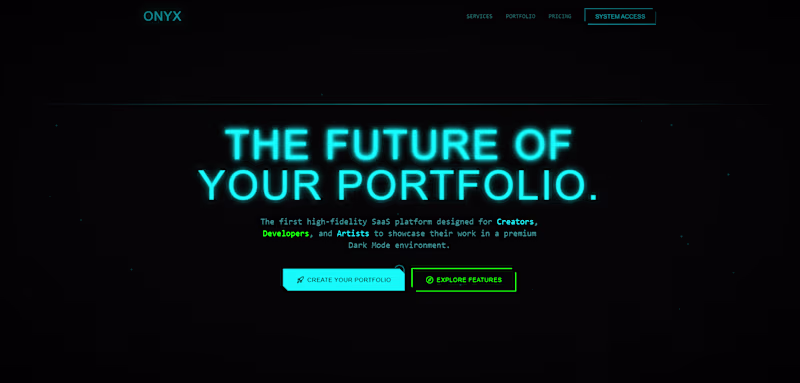 Cover image for ONYX | SaaS Portfolio Platform