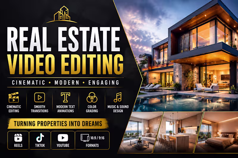 Cover image for Professional Real Estate Video Editing for Luxury Listings