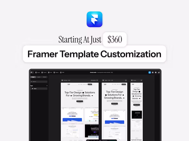 Cover image for Personalize your Framer template to match your brand.