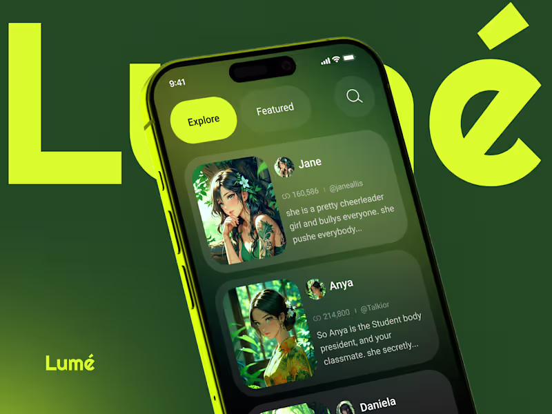 Cover image for https://dribbble.com/shots/26589445-Character-Explore-App