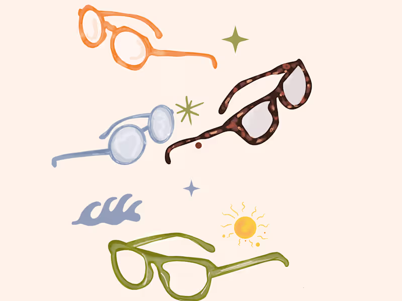 Cover image for Eco-Friendly Eyewear Illustrations for EyeBuyDirect 🌊👓🐋🐚