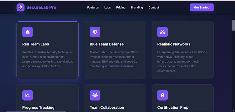 Cover image for Cybersecurity Platform Web Design &