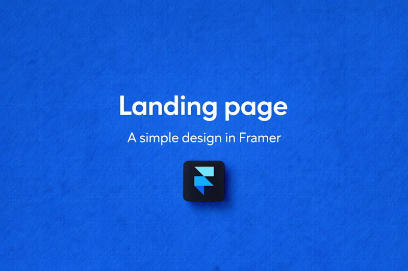 Cover image for Landing page in Framer