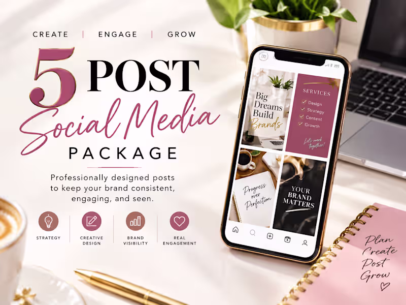 Cover image for 5-Post Social Media Content Package