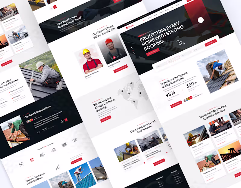 Cover image for Roofing landing page Website Design