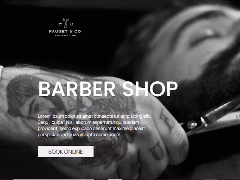 Cover image for Barbershop website