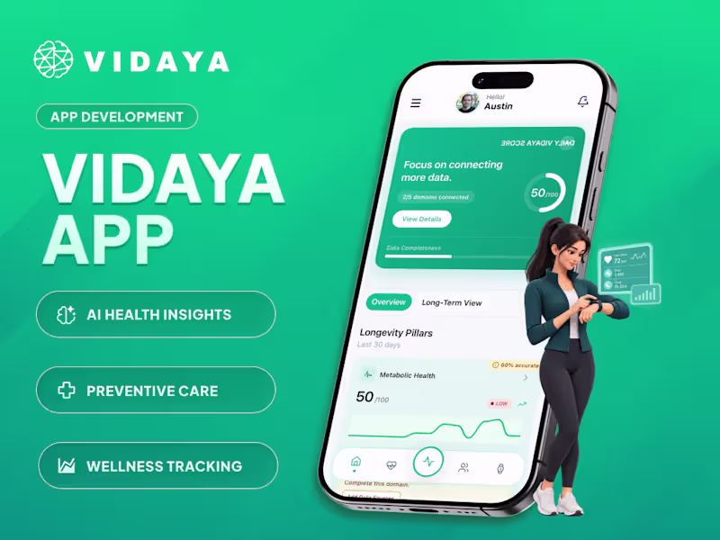 Cover image for VIDAYA AI | AI-Powered Wellness Intelligence App | Flutter D...