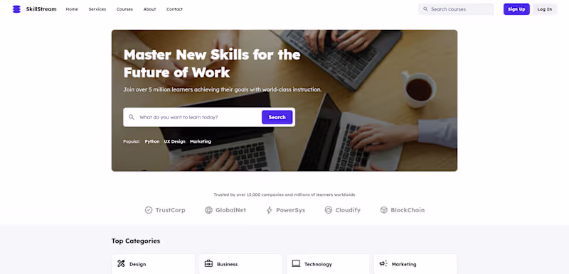 Cover image for SkillStream - EdTech Platform Frontend