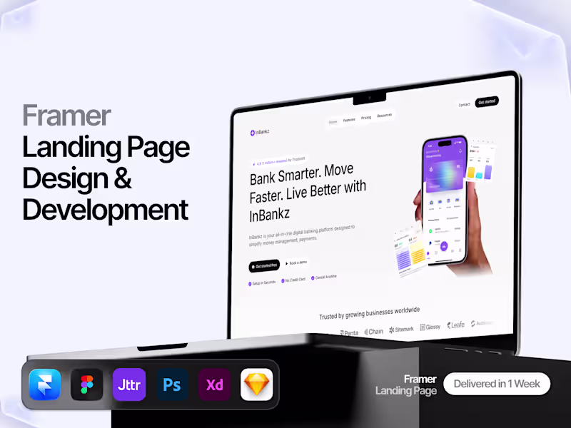 Cover image for Framer Landing Page Design & Development | Conversion-Focused