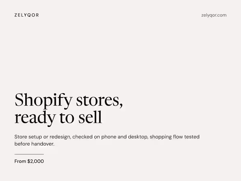 Cover image for Shopify Store