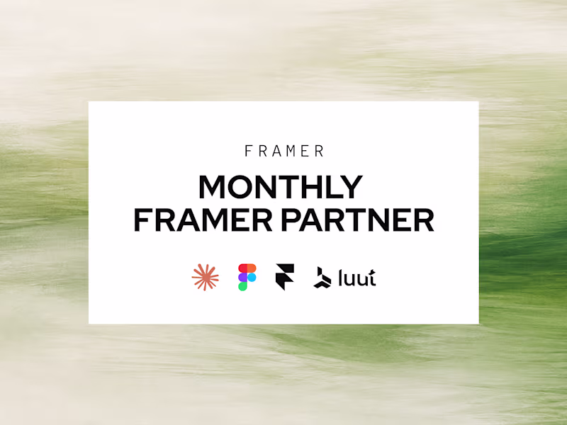 Cover image for Framer - Monthly Framer Partner
