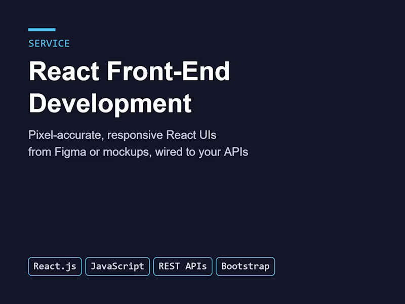 Cover image for React Front-End Development (Figma to React)