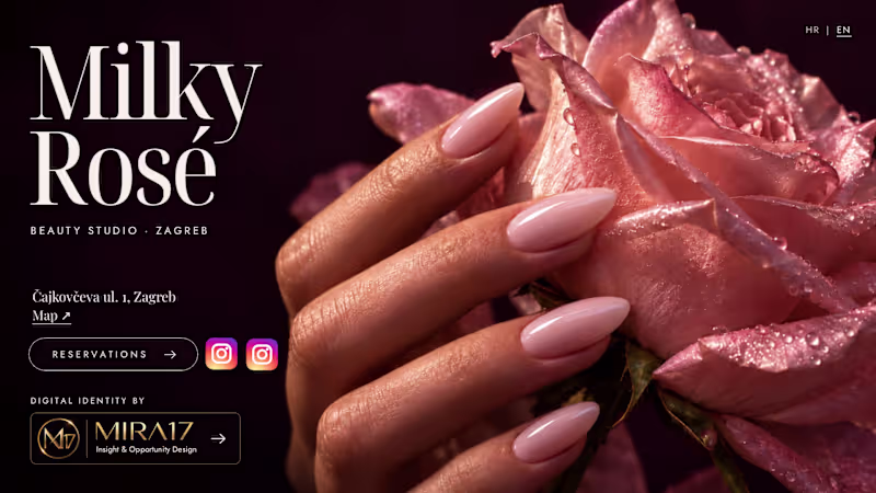Cover image for Milky Rosé Beauty Studio — Digital Identity & Website