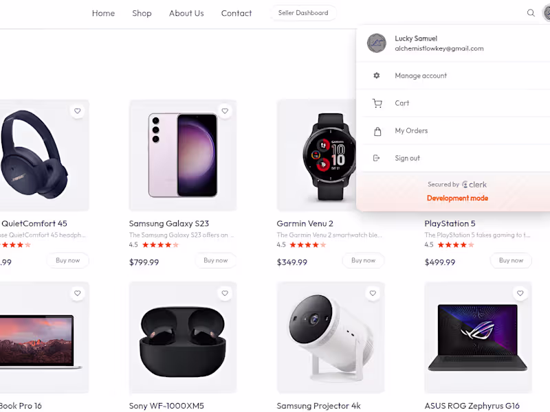 Cover image for QuickCart e-Commerce