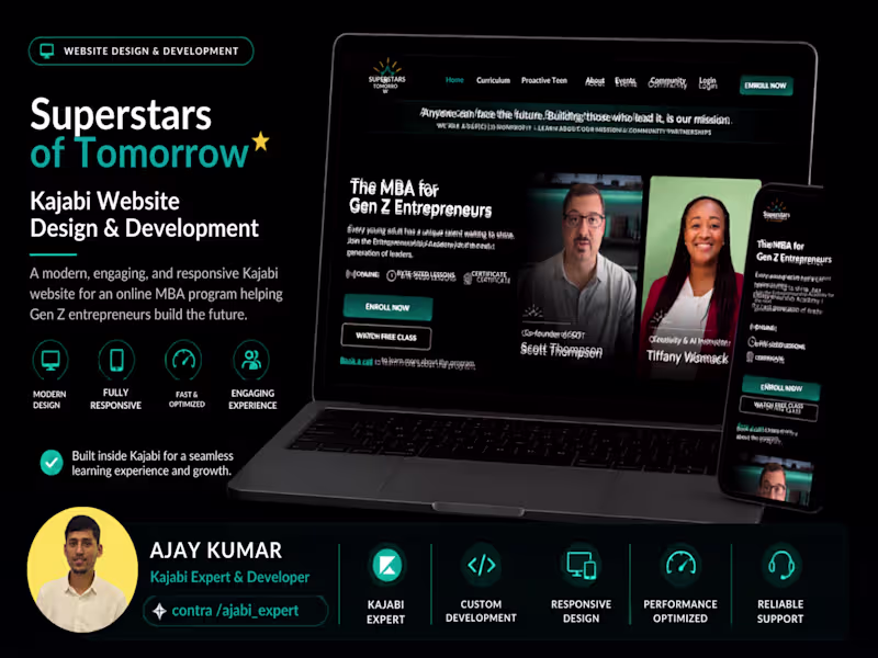 Cover image for Designed and developed a modern,