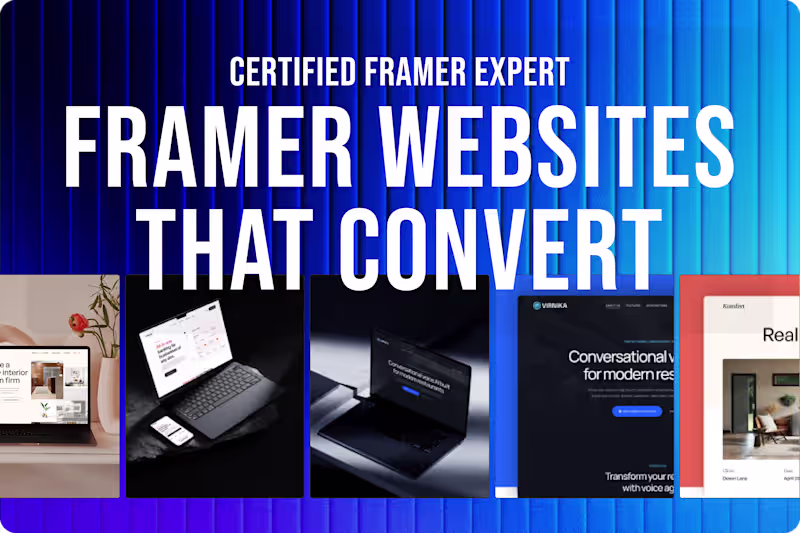 Cover image for Framer Landing Page — Design + Build in 2 Weeks