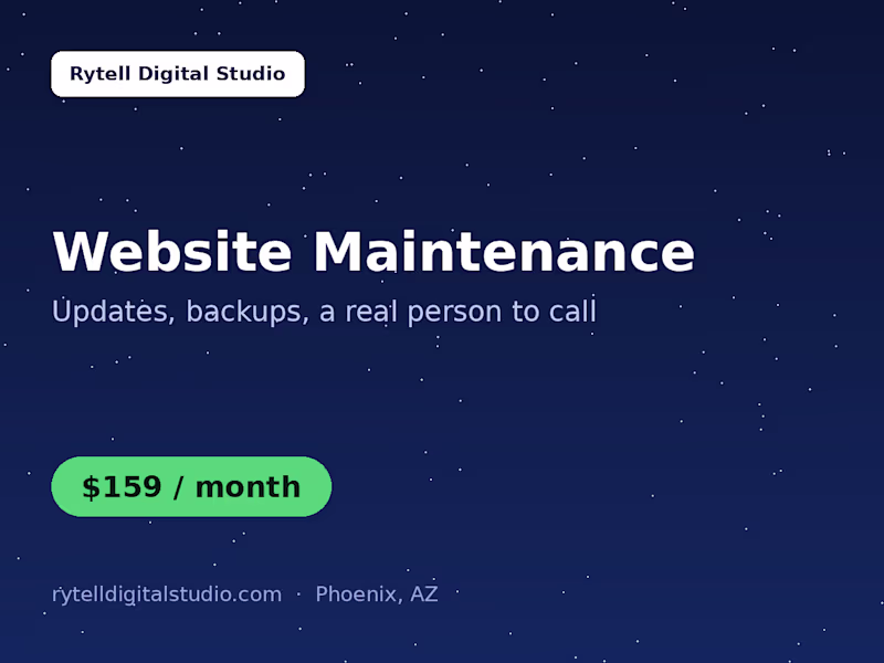 Cover image for Website Maintenance