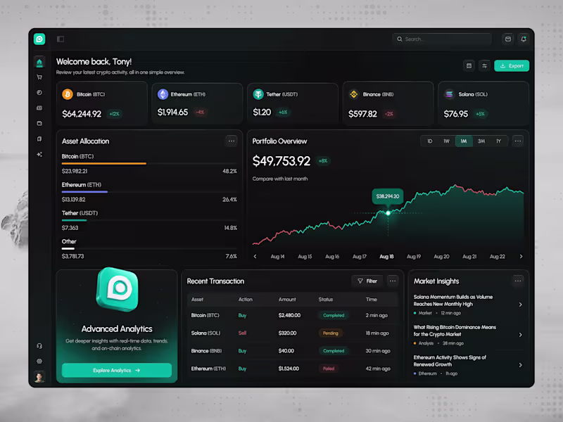 Cover image for Ditto - Crypto Portfolio Dashboard