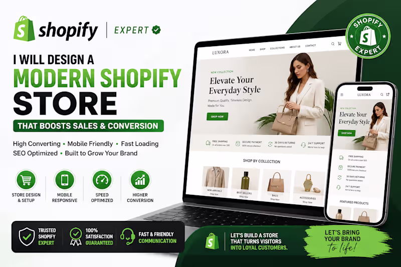 Cover image for Shopify Store Setup, Redesign, and Product Upload Service