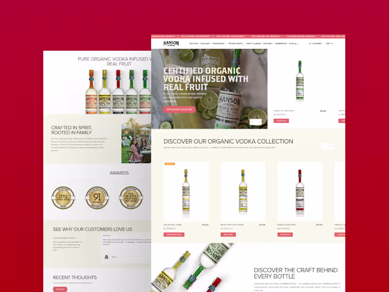 Cover image for Premium Shopify Store Redesign for Hanson of Sonoma