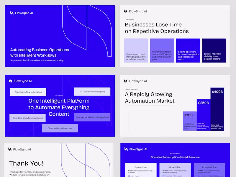 Cover image for FlowSync Ai : Startup Pitch Deck Design Shubham Sharma