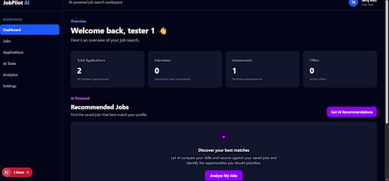 Cover image for JobPilot AI is a modern
