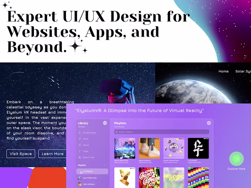 Cover image for I will do creative mobile app design UI UX in figma