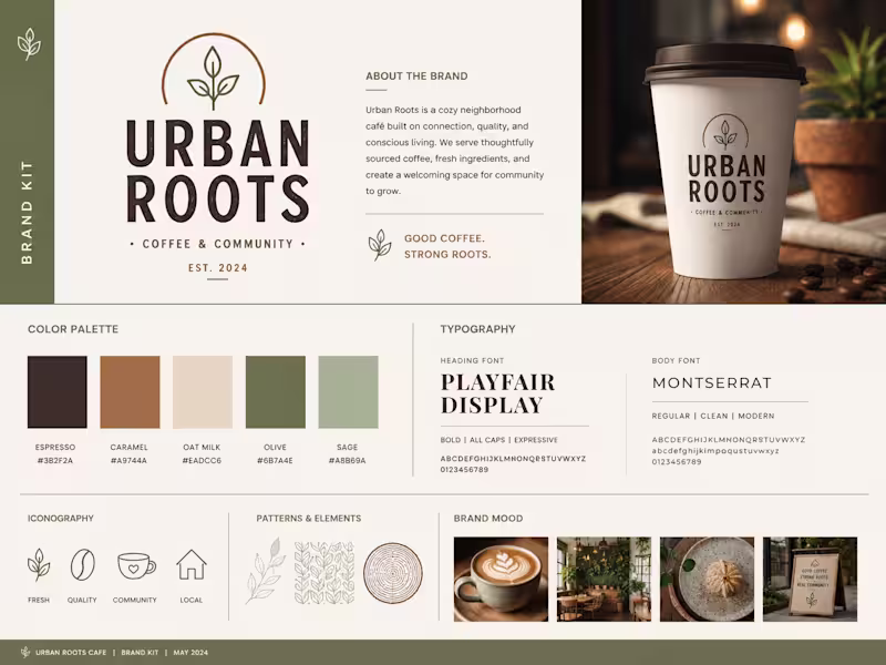 Cover image for Urban Roots Café — Brand
