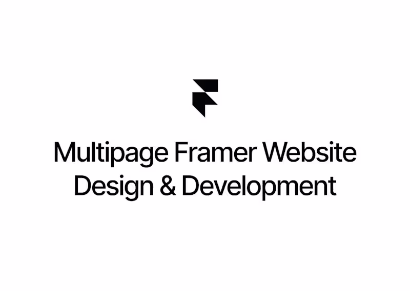 Cover image for Multipage Framer Website Design & Development