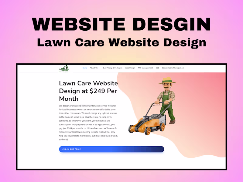 Cover image for Website Design for Lawn Care Web Design