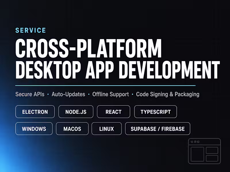 Cover image for Cross-Platform Desktop App Development with Electron