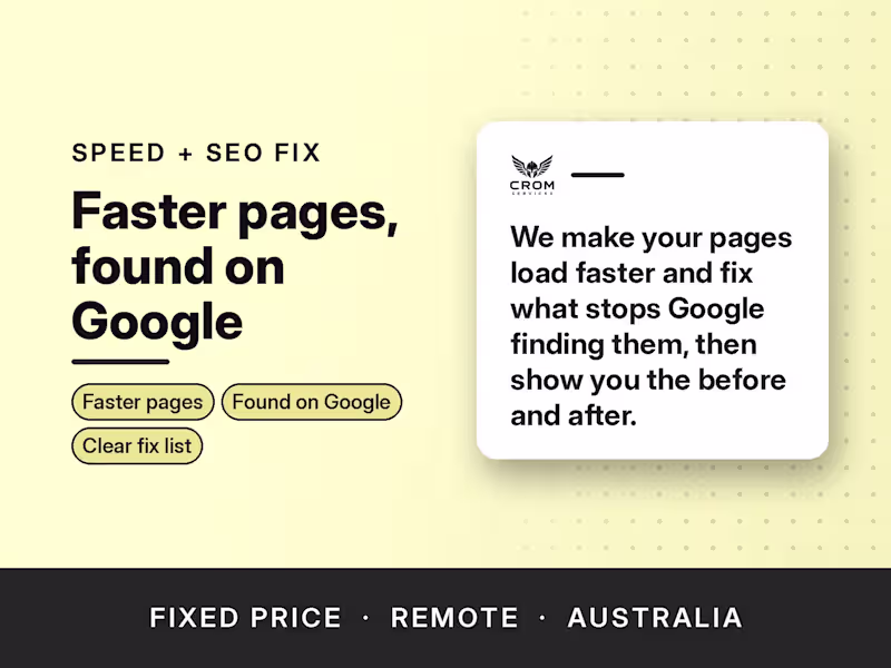 Cover image for Site speed and SEO fix in 3 days: faster pages, search fixed