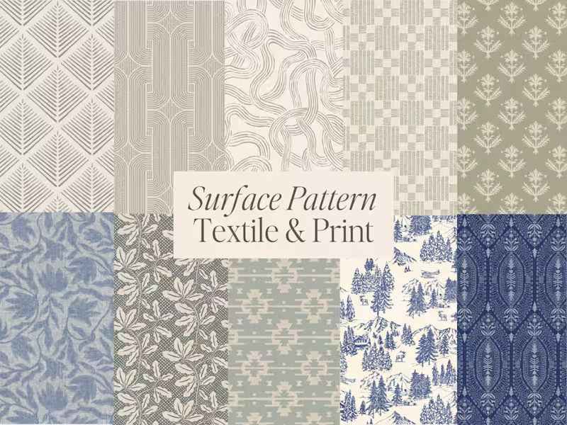 Cover image for Surface Pattern design - Textile for Wallpaper, Home decor