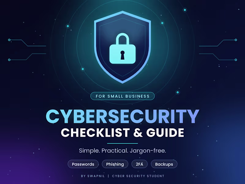 Cover image for I will create a cybersecurity checklist and awareness guide for 