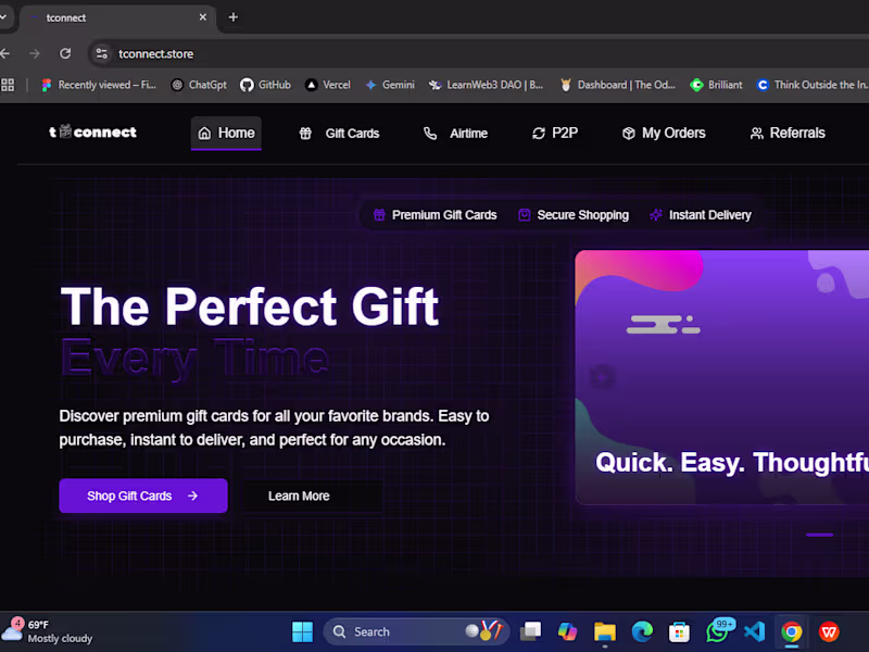 Cover image for Online Gift Card Store 