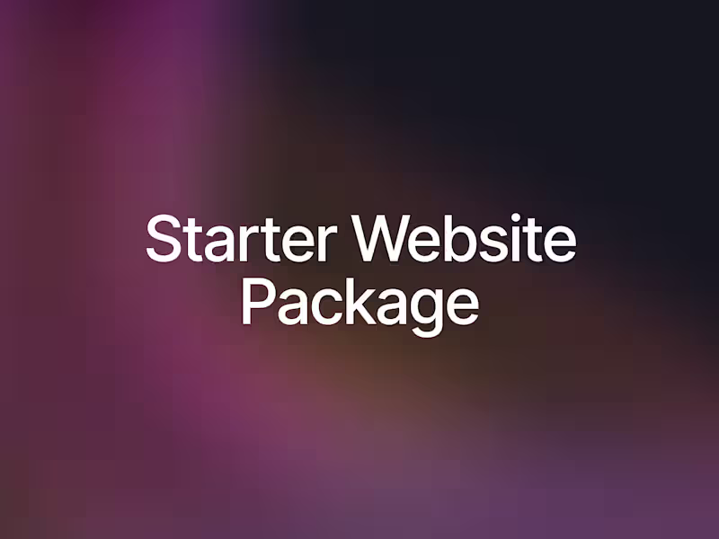 Cover image for Starter Website Package