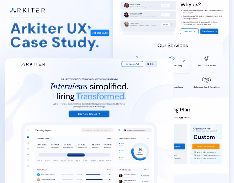 Cover image for Arkiter UX Case Study | Website | Recruitment | Hiring