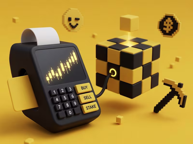Cover image for The image visualizes crypto/DeFi trading