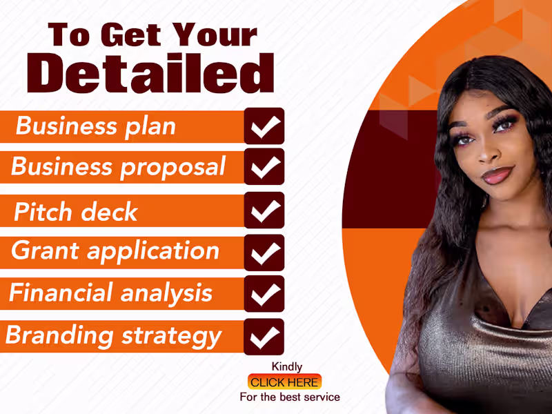 Cover image for i will prepare complete business plan, proposal, & grant for you