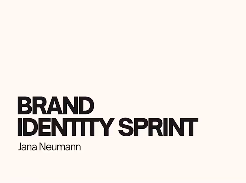 Cover image for Brand Identity Sprint