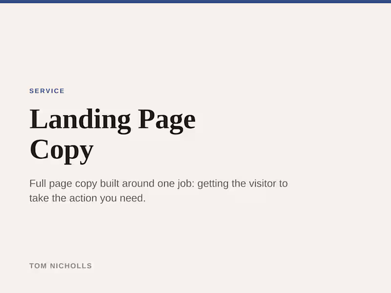 Cover image for Landing Page Copy
