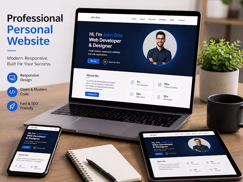 Cover image for Professional Personal Website for Your Business